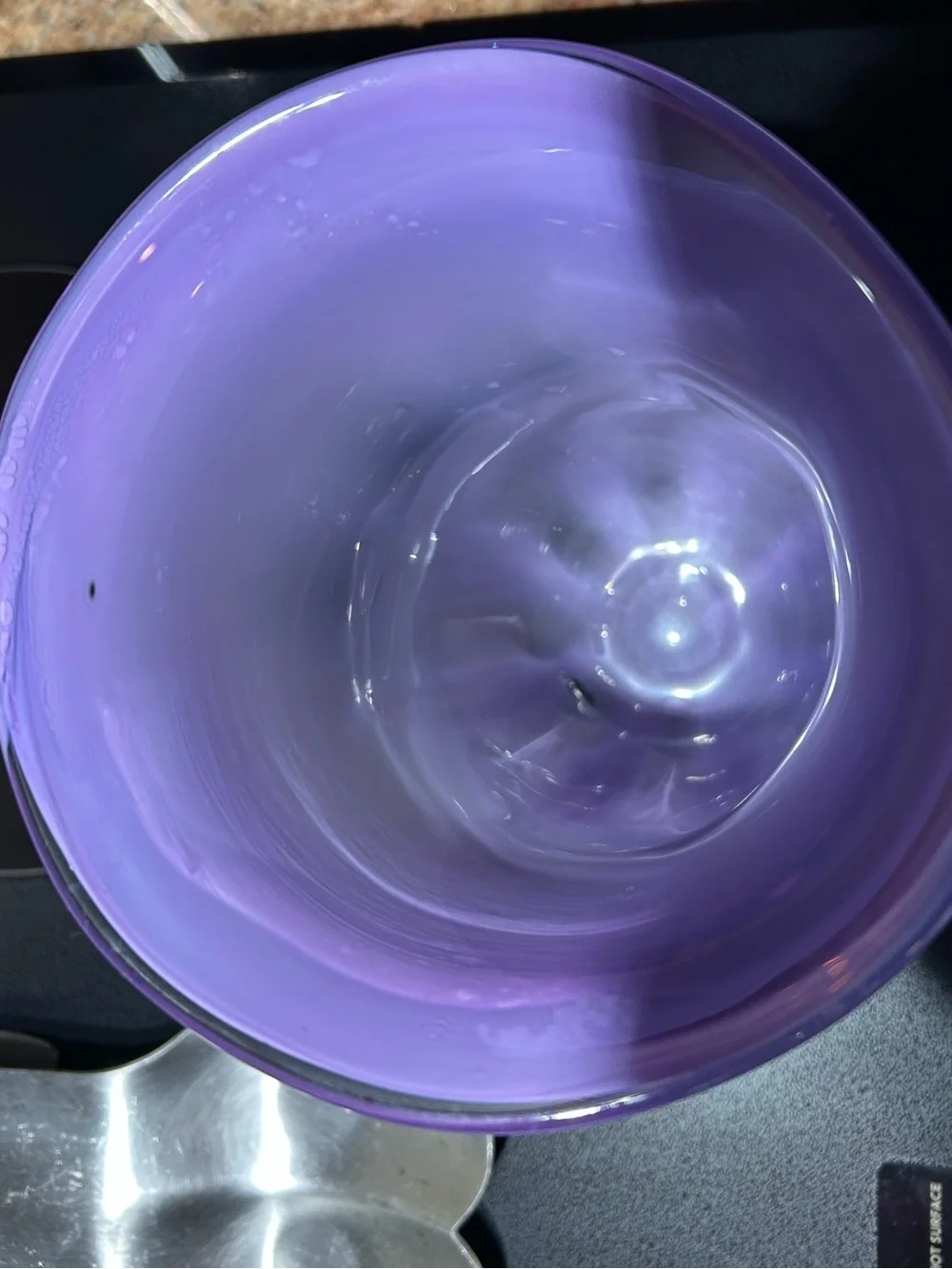 Blenko Handblown Glass Vase Ombre Lavender Lilac  9.5”x6”W 3lbs Flawless